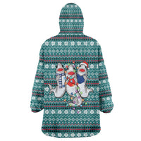 Funny Shark Christmas Wearable Blanket Hoodie Xmas Holiday Patterns - Wonder Print Shop