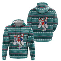 Funny Shark Christmas Zip Hoodie Xmas Holiday Patterns - Wonder Print Shop