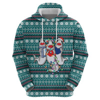 Funny Shark Christmas Zip Hoodie Xmas Holiday Patterns - Wonder Print Shop