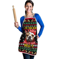 Give Your Heart Bulldog Christmas Apron Xmas Holiday Patterns - Wonder Print Shop