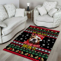 Give Your Heart Bulldog Christmas Area Rug Xmas Holiday Patterns - Wonder Print Shop