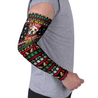 Give Your Heart Bulldog Christmas Arm Sleeves Xmas Holiday Patterns - Wonder Print Shop
