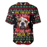 Give Your Heart Bulldog Christmas Baseball Jersey Xmas Holiday Patterns - Wonder Print Shop