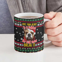 Give Your Heart Bulldog Christmas Ceramic Mug Xmas Holiday Patterns - Wonder Print Shop