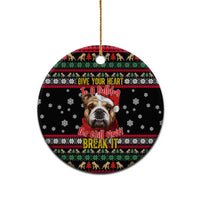 Give Your Heart Bulldog Christmas Ceramic Ornament Xmas Holiday Patterns - Wonder Print Shop