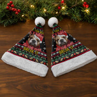 Give Your Heart Bulldog Christmas Santa Hat Xmas Holiday Patterns - Wonder Print Shop