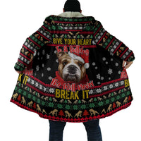 Give Your Heart Bulldog Christmas Cloak Xmas Holiday Patterns - Wonder Print Shop