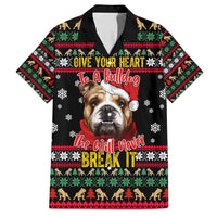 Give Your Heart Bulldog Christmas Family Matching Long Sleeve Bodycon Dress and Hawaiian Shirt Xmas Holiday Patterns - Wonder Print Shop