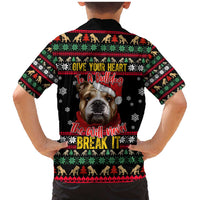 Give Your Heart Bulldog Christmas Family Matching Mermaid Dress and Hawaiian Shirt Xmas Holiday Patterns - Wonder Print Shop