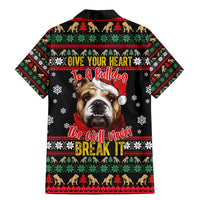 Give Your Heart Bulldog Christmas Family Matching Mermaid Dress and Hawaiian Shirt Xmas Holiday Patterns - Wonder Print Shop