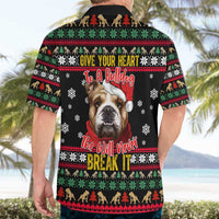 Give Your Heart Bulldog Christmas Hawaiian Shirt Xmas Holiday Patterns - Wonder Print Shop