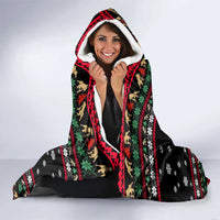 Give Your Heart Bulldog Christmas Hooded Blanket Xmas Holiday Patterns - Wonder Print Shop