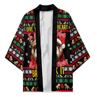 Give Your Heart Bulldog Christmas Kimono Xmas Holiday Patterns - Wonder Print Shop