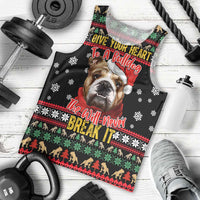 Give Your Heart Bulldog Christmas Men Tank Top Xmas Holiday Patterns - Wonder Print Shop