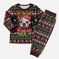Give Your Heart Bulldog Christmas Pajama Set Xmas Holiday Patterns - Wonder Print Shop