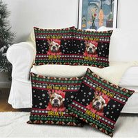 Give Your Heart Bulldog Christmas Pillow Cover Xmas Holiday Patterns - Wonder Print Shop
