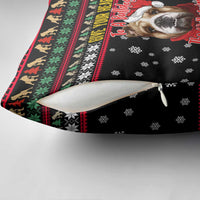Give Your Heart Bulldog Christmas Pillow Cover Xmas Holiday Patterns - Wonder Print Shop