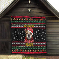 Give Your Heart Bulldog Christmas Quilt Xmas Holiday Patterns - Wonder Print Shop