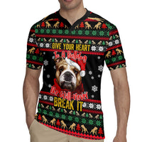 Give Your Heart Bulldog Christmas Rugby Jersey Xmas Holiday Patterns - Wonder Print Shop