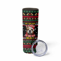 Give Your Heart Bulldog Christmas Skinny Tumbler Xmas Holiday Patterns - Wonder Print Shop