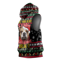 Give Your Heart Bulldog Christmas Sleeveless Hoodie Xmas Holiday Patterns - Wonder Print Shop
