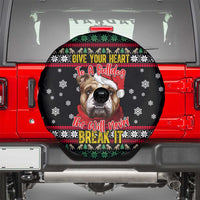 Give Your Heart Bulldog Christmas Spare Tire Cover Xmas Holiday Patterns - Wonder Print Shop