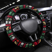 Give Your Heart Bulldog Christmas Steering Wheel Cover Xmas Holiday Patterns - Wonder Print Shop