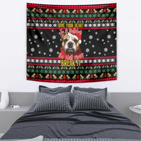 Give Your Heart Bulldog Christmas Tapestry Xmas Holiday Patterns - Wonder Print Shop
