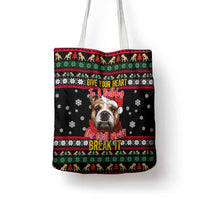 Give Your Heart Bulldog Christmas Tote Bag Xmas Holiday Patterns - Wonder Print Shop