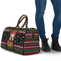 Give Your Heart Bulldog Christmas Travel Bag Xmas Holiday Patterns - Wonder Print Shop