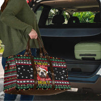 Give Your Heart Bulldog Christmas Travel Bag Xmas Holiday Patterns - Wonder Print Shop