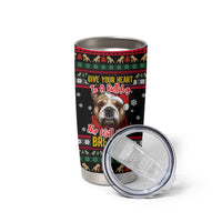 Give Your Heart Bulldog Christmas Tumbler Cup Xmas Holiday Patterns - Wonder Print Shop
