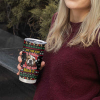 Give Your Heart Bulldog Christmas Tumbler Cup Xmas Holiday Patterns - Wonder Print Shop