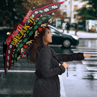 Give Your Heart Bulldog Christmas Umbrella Xmas Holiday Patterns - Wonder Print Shop