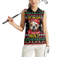 Give Your Heart Bulldog Christmas Women Sleeveless Polo Shirt Xmas Holiday Patterns - Wonder Print Shop