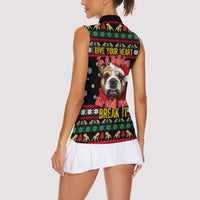 Give Your Heart Bulldog Christmas Women Sleeveless Polo Shirt Xmas Holiday Patterns - Wonder Print Shop