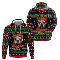 Give Your Heart Bulldog Christmas Zip Hoodie Xmas Holiday Patterns - Wonder Print Shop