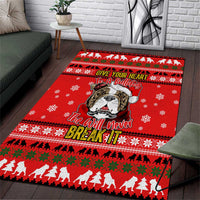 Give Your Heart Pitbull Dog Christmas Area Rug Xmas Holiday Patterns - Wonder Print Shop