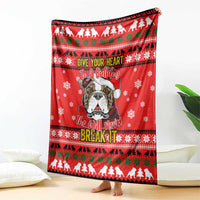 Give Your Heart Pitbull Dog Christmas Blanket Xmas Holiday Patterns - Wonder Print Shop