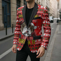Give Your Heart Pitbull Dog Christmas Blazer Xmas Holiday Patterns - Wonder Print Shop