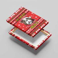 Give Your Heart Pitbull Dog Christmas Canvas Wall Art Xmas Holiday Patterns - Wonder Print Shop