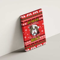 Give Your Heart Pitbull Dog Christmas Canvas Wall Art Xmas Holiday Patterns - Wonder Print Shop