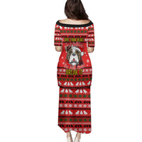 Give Your Heart Pitbull Dog Christmas Family Matching Puletasi and Hawaiian Shirt Xmas Holiday Patterns - Wonder Print Shop