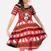 Give Your Heart Pitbull Dog Christmas Family Matching Short Sleeve Bodycon Dress and Hawaiian Shirt Xmas Holiday Patterns - Wonder Print Shop