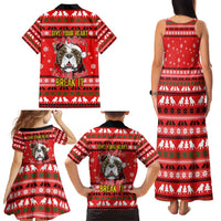Give Your Heart Pitbull Dog Christmas Family Matching Tank Maxi Dress and Hawaiian Shirt Xmas Holiday Patterns - Wonder Print Shop