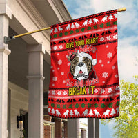 Give Your Heart Pitbull Dog Christmas Garden Flag Xmas Holiday Patterns - Wonder Print Shop