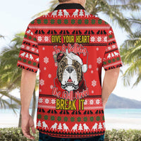 Give Your Heart Pitbull Dog Christmas Hawaiian Shirt Xmas Holiday Patterns - Wonder Print Shop