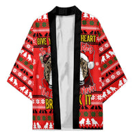 Give Your Heart Pitbull Dog Christmas Kimono Xmas Holiday Patterns - Wonder Print Shop