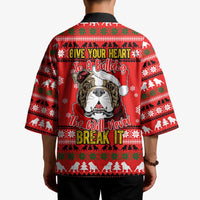 Give Your Heart Pitbull Dog Christmas Kimono Xmas Holiday Patterns - Wonder Print Shop