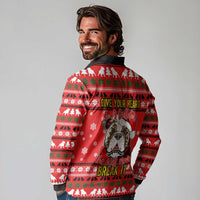 Give Your Heart Pitbull Dog Christmas Long Sleeve Polo Shirt Xmas Holiday Patterns - Wonder Print Shop